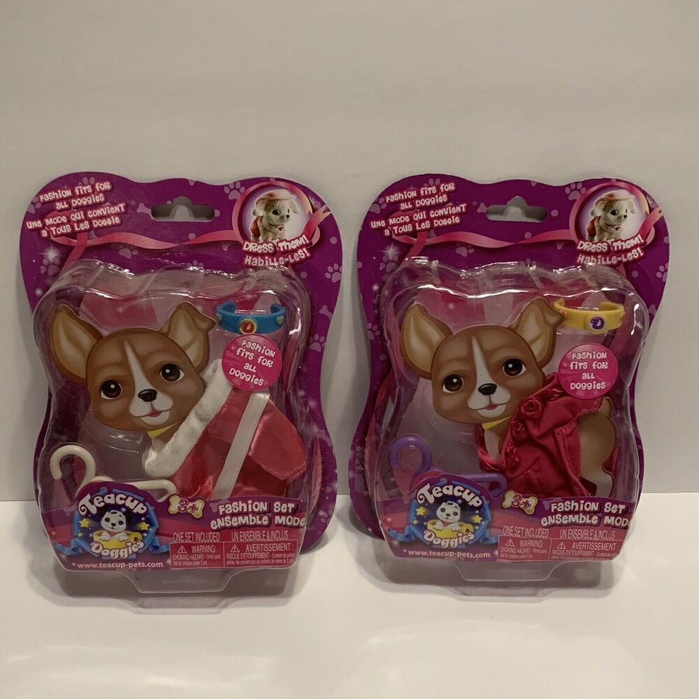 2 New Teacup Doggies Dog Fashion Set Clothes Hanger